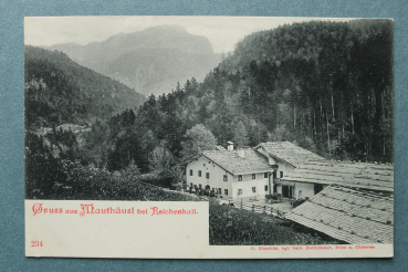AK Gruss aus Mauthäusl bei Reichenhall / 1900 / Kutsche